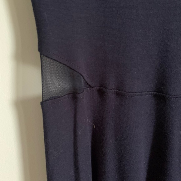 Garage Navy Mesh Panel Skater Dress - Picture 4 of 5